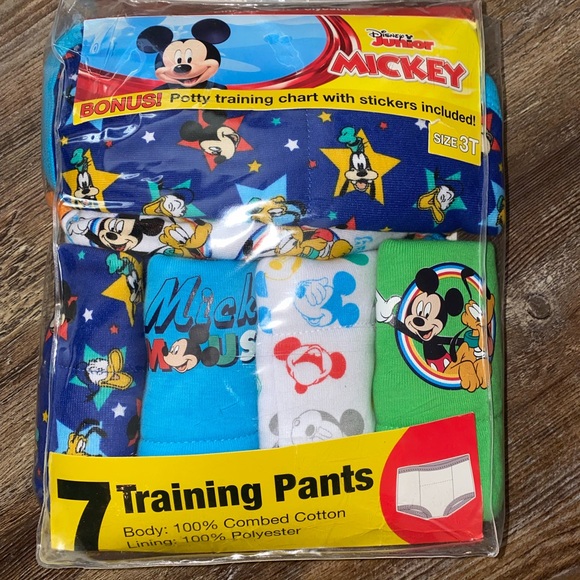 Disney Other Nip Disney Mickey Mouse Training Pants Cotton Boys 3t Pack Of 7 Poshmark